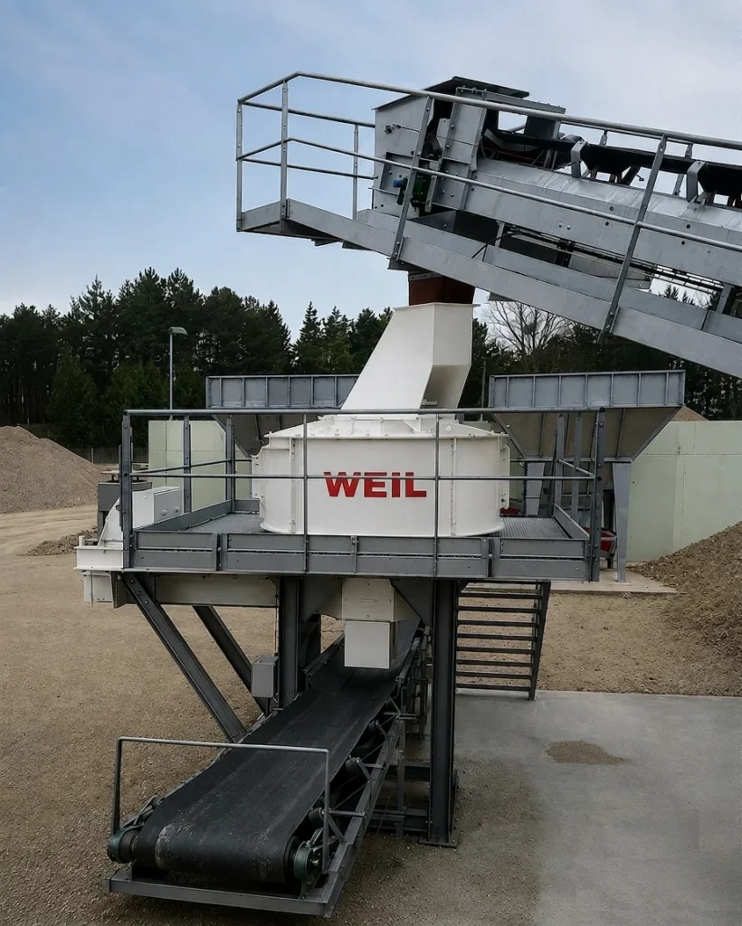 Broyeur à axe vertical WEIL pour la production de sable